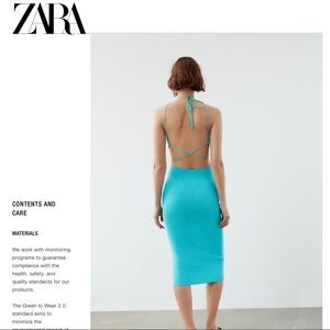 ZARA - Knit Dress Crossed Open Back